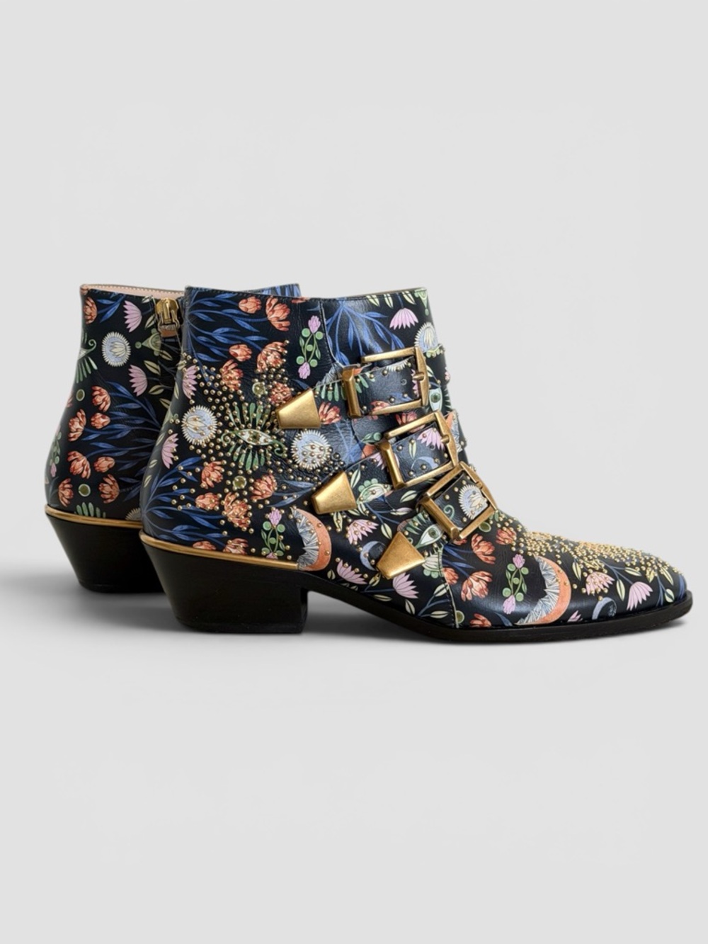 Chloe Susanna Floral Print Boots